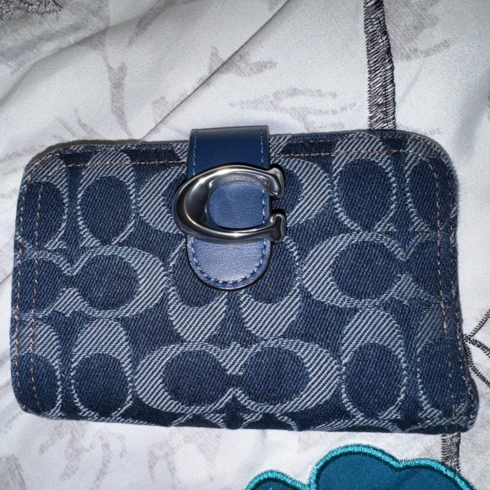 Coach tabby wallet in signature denim